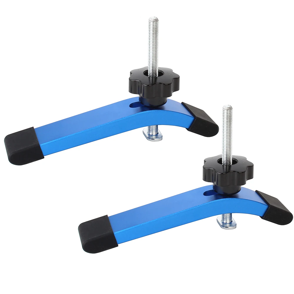 T-Track Hold Down Clamps – Alloy Steel Woodworking Clamps, Chrome-Plated, 3 Sizes (120mm/200mm/300mm), Ideal For MFT Workbenches & Dovetail Jigs