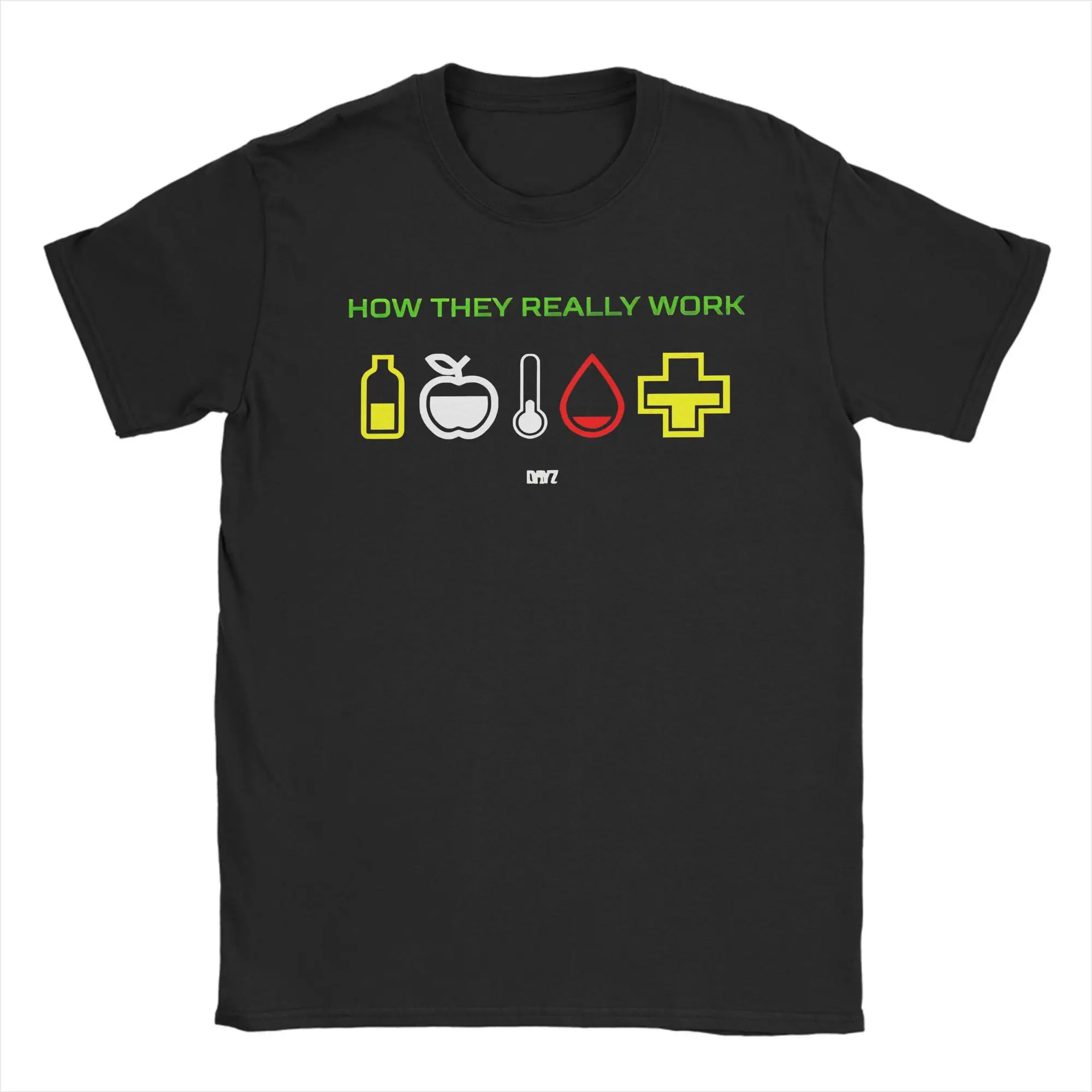 DayZ One Bullet and a Dream Men T Shirts  Unique Tees Short Sleeve Crewneck T-Shirt Cotton Plus Size Tops