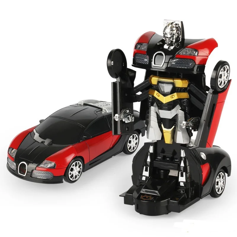 Electronic Transformation Car Universal LED Music Car Toy Electric Deformation Robot Sports Vehicle Model For Boys Xmas Gift