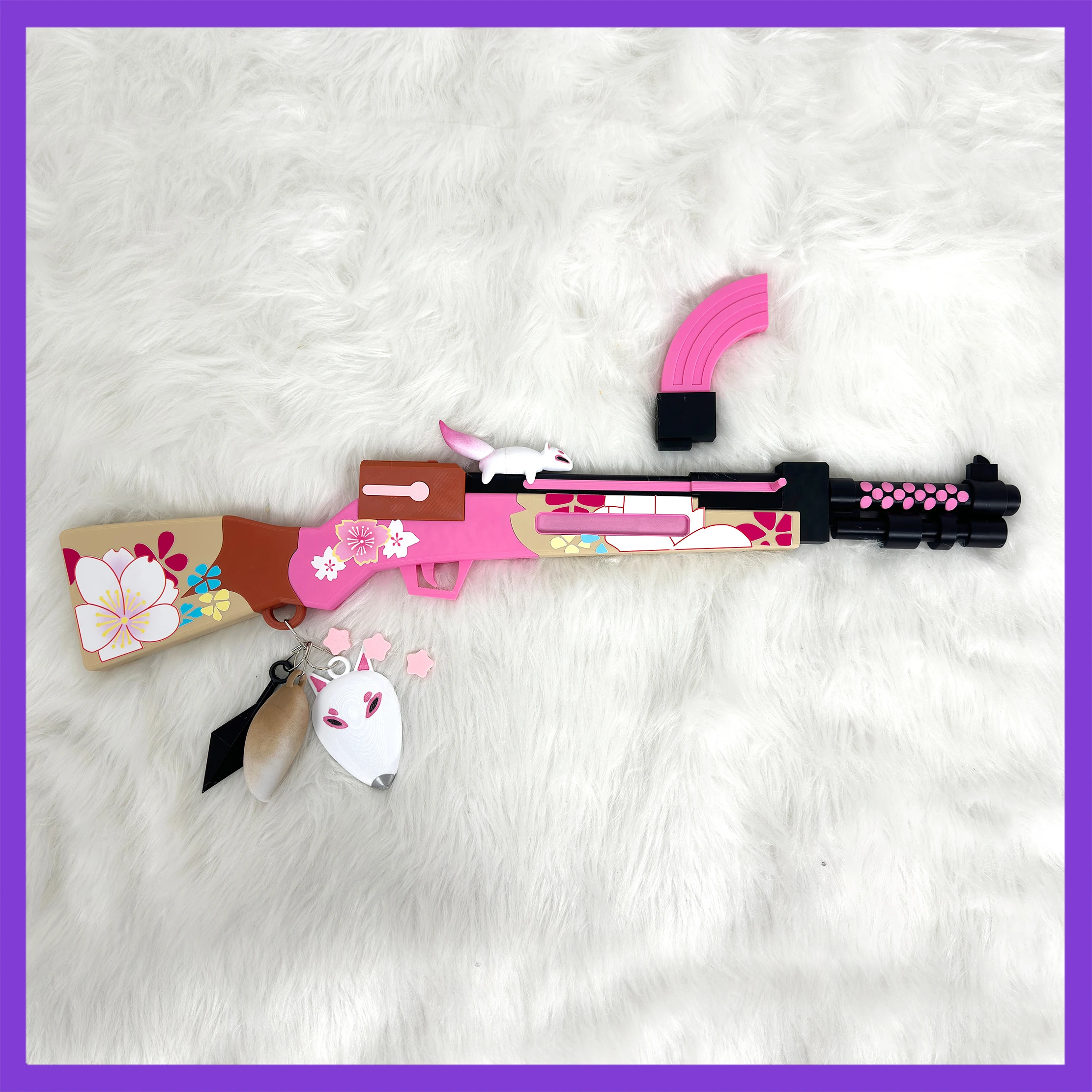 Juego Archivos azules Kuda Izuna Cosplay Prop pistola de barril largo Prop Halo hecho a medida para fiesta de Todos los Santos Prop adultos mujeres hombres