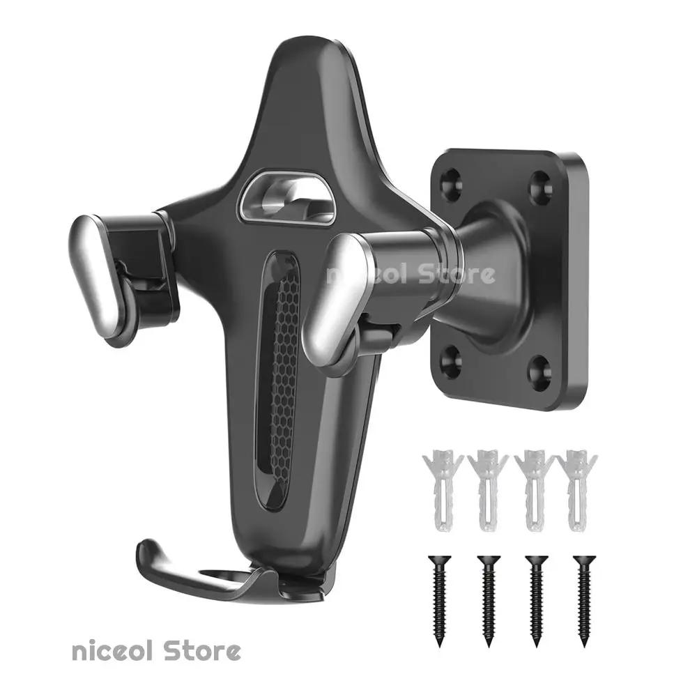 Mobile Phone Stand 360 Degree Adjustable Wall Mount Phone Holder Fit 4.7-7.2 Inch Smartphone for Shower Mirror and Kitchen