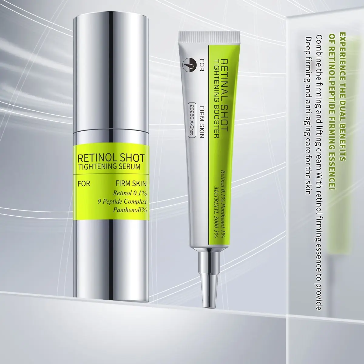 Korean Original Skin Care Set Retinol Shot Tightening Eye Cream Vita A Moisturizing Brighten Essence Lift Firm Skin Ampoule