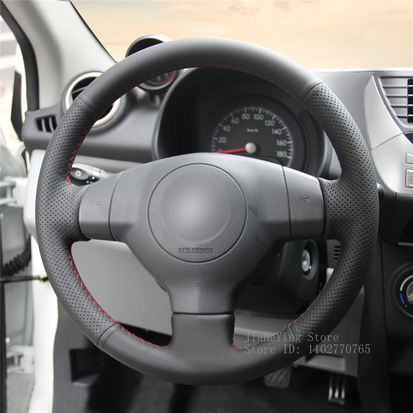 

Чехол на руль из кожи ручной работы с защитой от скольжения для Suzuki SX4, Alto, Old Swift, аксессуары для интерьера