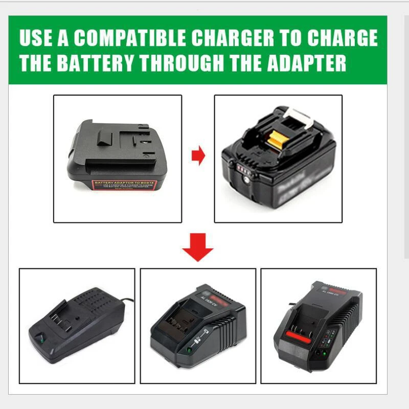

for Makita/Dewalt/Milwaukee 18V 20V Li-ion Battery Convert to Bosch 18V Lithium Battery Power Tools Battery Adapter Converter