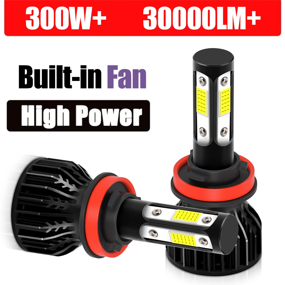 

H4 H7 H11 LED Headlights 300W 4-Sides LED H8 9005 9006 HB3 HB4 H9 9012 HIR2 H13 9008 9007 9004 6000K 8000K Fog Lamps Diode 12V