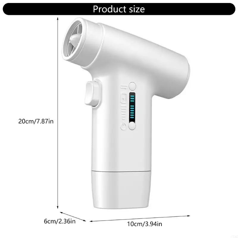Ventola portatile portatile potente ventilatore per polvere per viaggiare con 6 opzioni velocità C7AC
