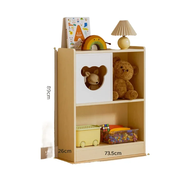 

**Children's toy storage cabinet Bookshelf Solid wood storage Living room wall locker