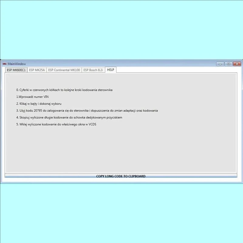 Hot for VW ABS ESP long code calculator helper MK60EC1 ABS ESP long code calculator software + unlimited installation