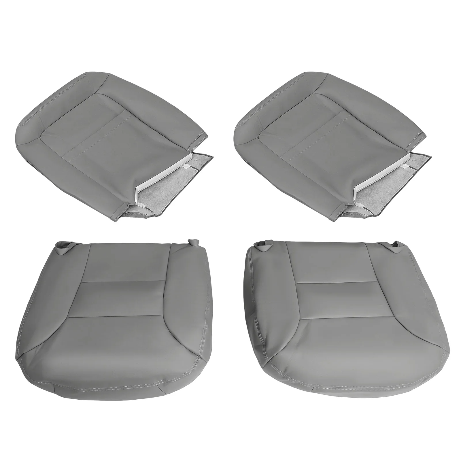 

Leather Seat Cover for GMC Yukon for Chevy Tahoe 1995 1996 1997 1998 1999 Gray Front Driver