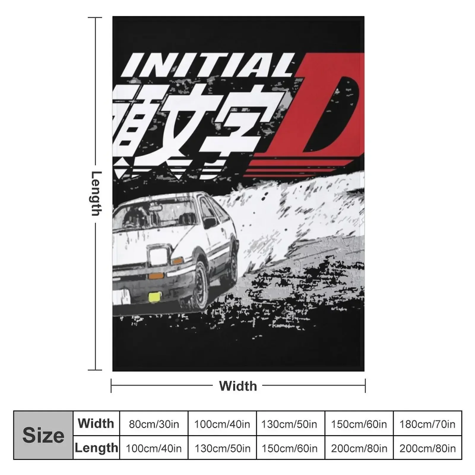 Initial D Deep Forest Drifting AE86 Takumi Raceway Throw Blanket Soft Big Polar Blankets