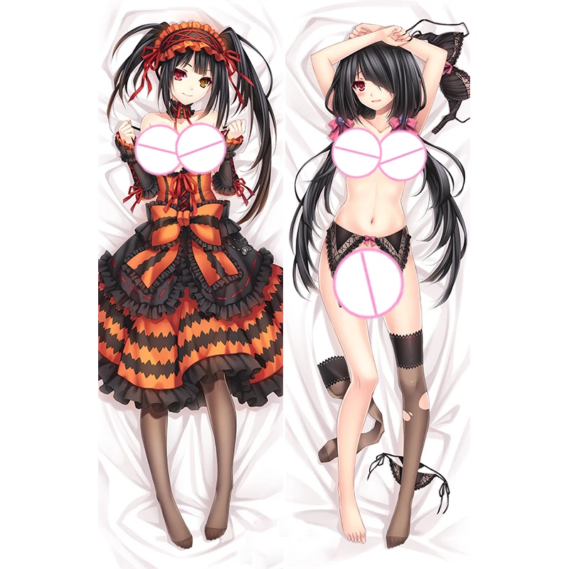 

Dakimakura Anime Pillow Cover Tokisaki Kurumi Double Sided Print 2Way Cushion Bedding Festival Gifts Gifts