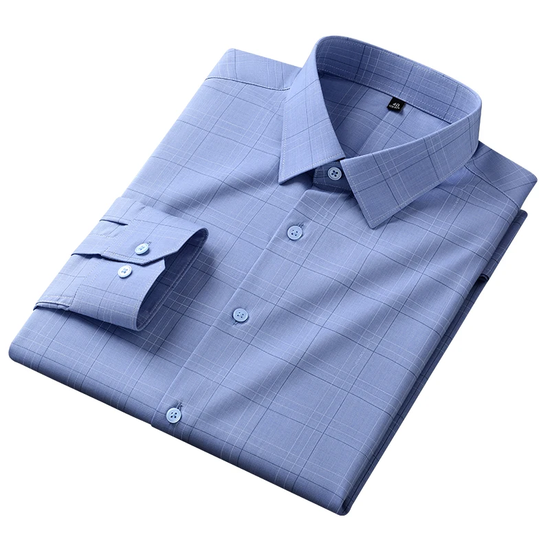 S-4XL Modal Work White Shirt Men Long sleeves Soft Cozy Formal Social Men Shirt Short Sleeve Slim Fit Easy Care Business