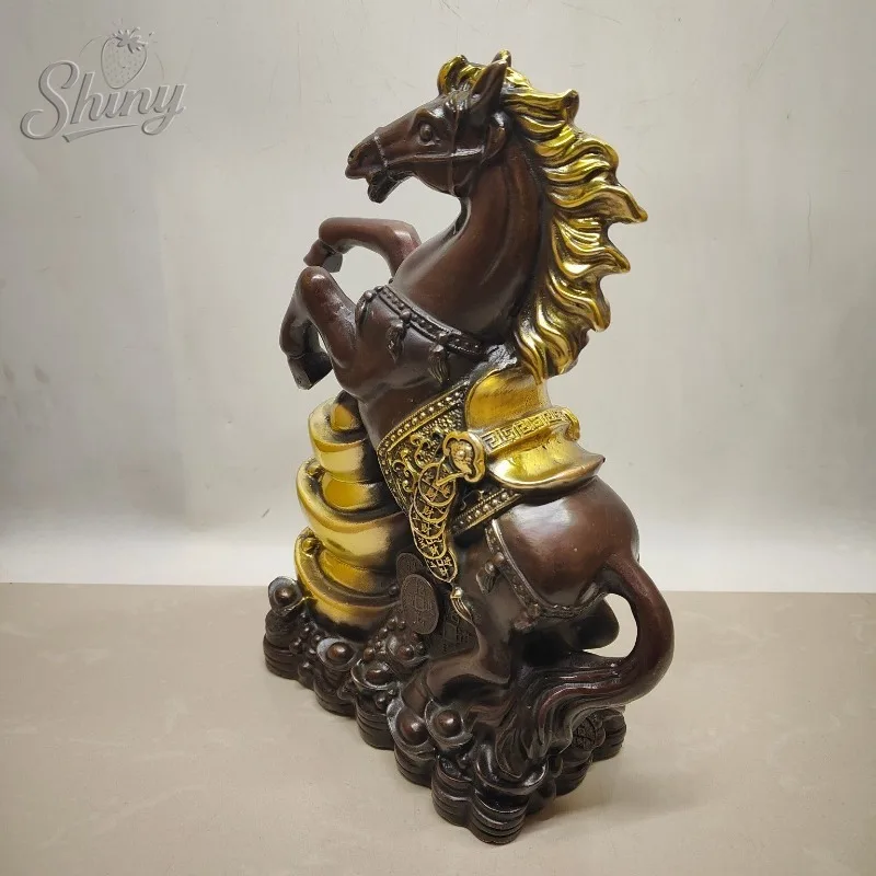 2026 Year Of The Horse Feng Shui Zodiac Animal Sculpture Fortune Wealth Ornament For Desktop Bookshelf Decorative
