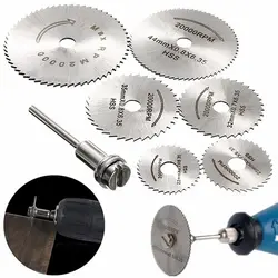 Rotary Circular Saw Blades Cutting Discs Wood Cutting Rotary Tool for Dremel Drills Rotary Mandrel