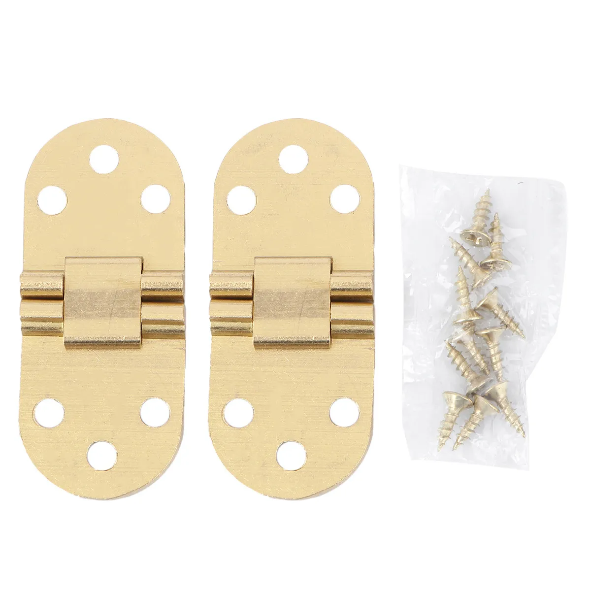 2Pcs Premium Brass Hinges for Tables Cabinets Cupboards Doors Desktop Dining Table Sewing Machine Wardrobe Storage Box Repair