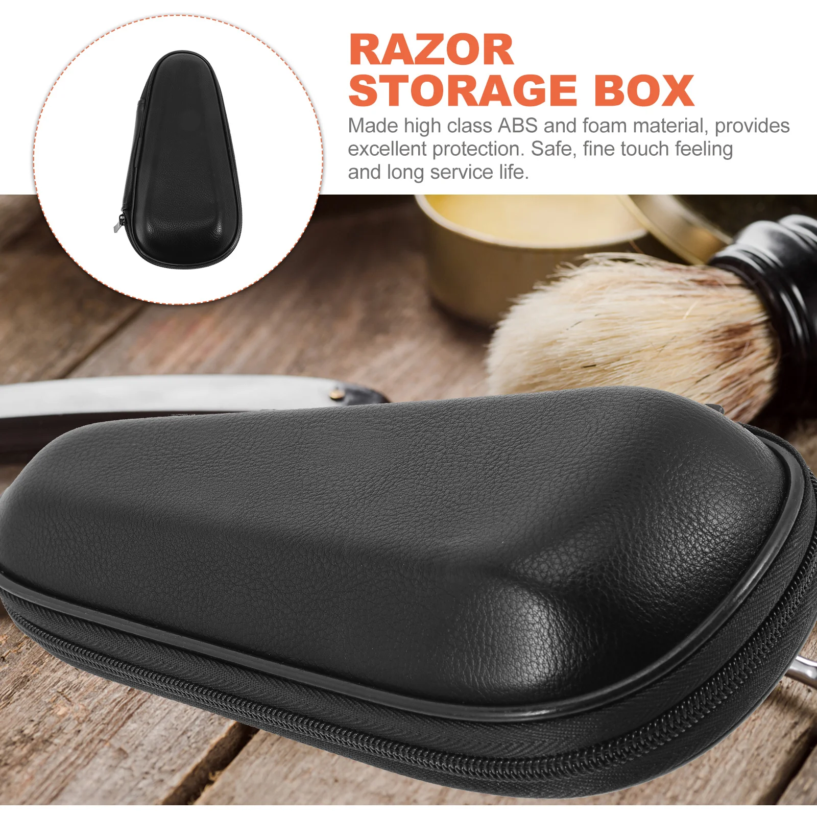 

Shaver Protective Box Fine Touch ABS Foam Material Razor Storage Holder for Travel Men's Grooming Tool Portable Case