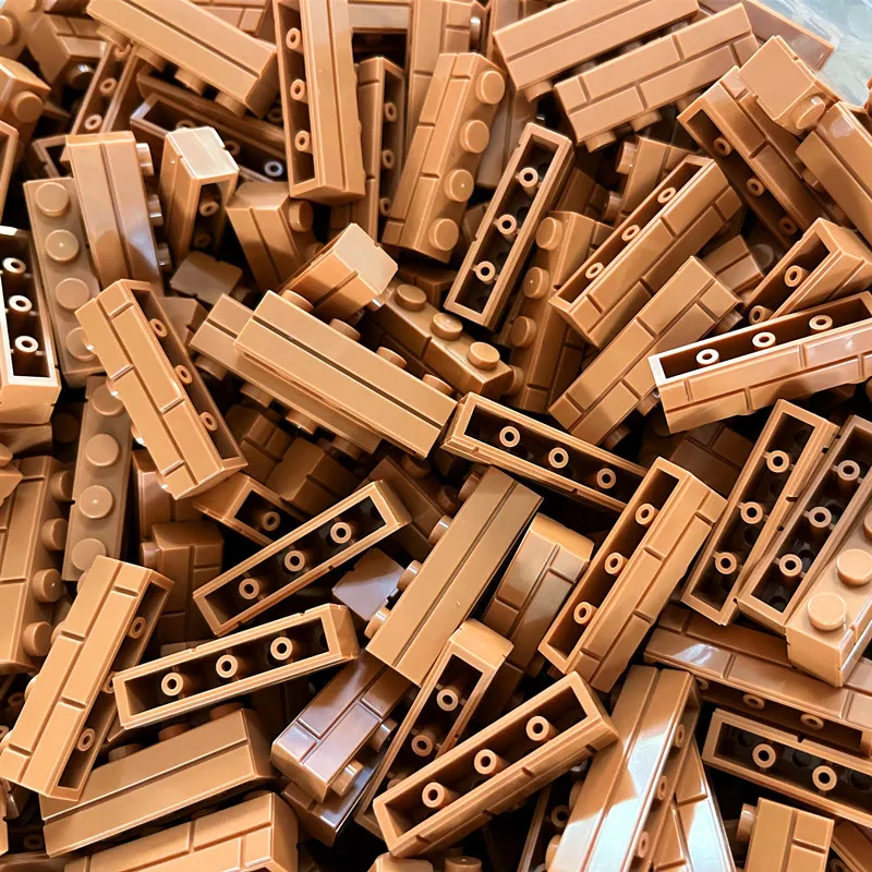 50 Stück DIY Bausteine Dicke Wandfiguren-Steine 1x4 Noppen Pädagogisches Kreatives Spielzeug Kompatibel mit Marken-Spielzeug für Kinder