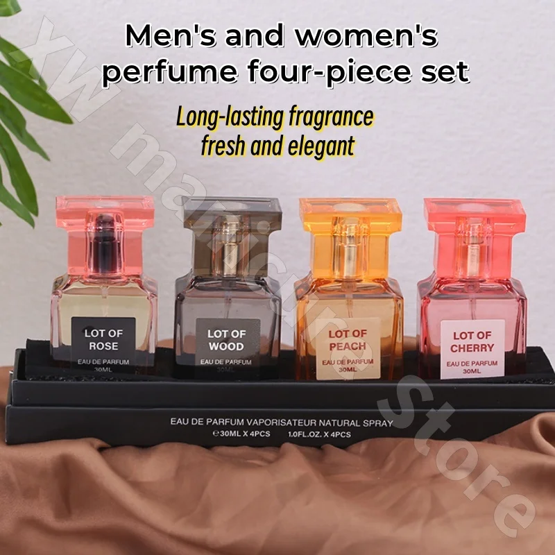 

GaloGarle Men's and Women's Perfume Four-piece Set Long-lasting Fragrance Fresh and Elegant Deodorizing and Odor Removing 140ml