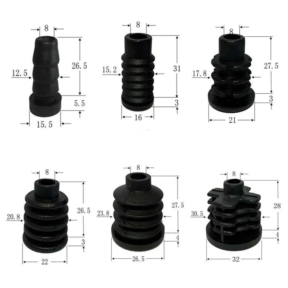 New ABS Caster Rubber Cap Rubber Mute Caster Inserts Sleeves Replacement Suitcase Wheel Parts Trolley Case Wheels
