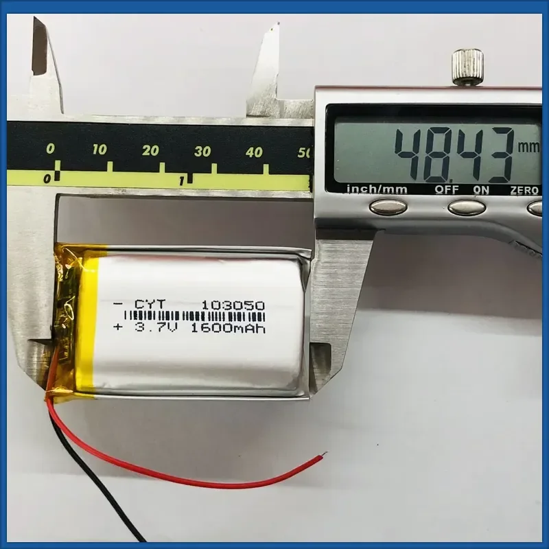 103050 3.7V 1600mAh Lithium Polymer Li-Po Rechargeable Battery For game mobile video PAD E-books Tablet PC GPS PSP DVD Mp3