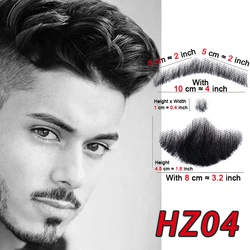 Wigundle, superventas, barba falsa hecha a mano, encaje de pelo real, bigote de pelo Invisible cómodo para hombres