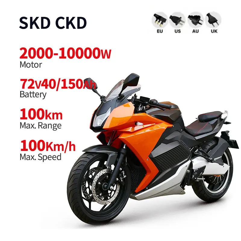 WB  2000W 3000W 10000W Electric Motorcycle 100km Range Adult Electric Bike Scooter High Speed Off-Road Motorcycle