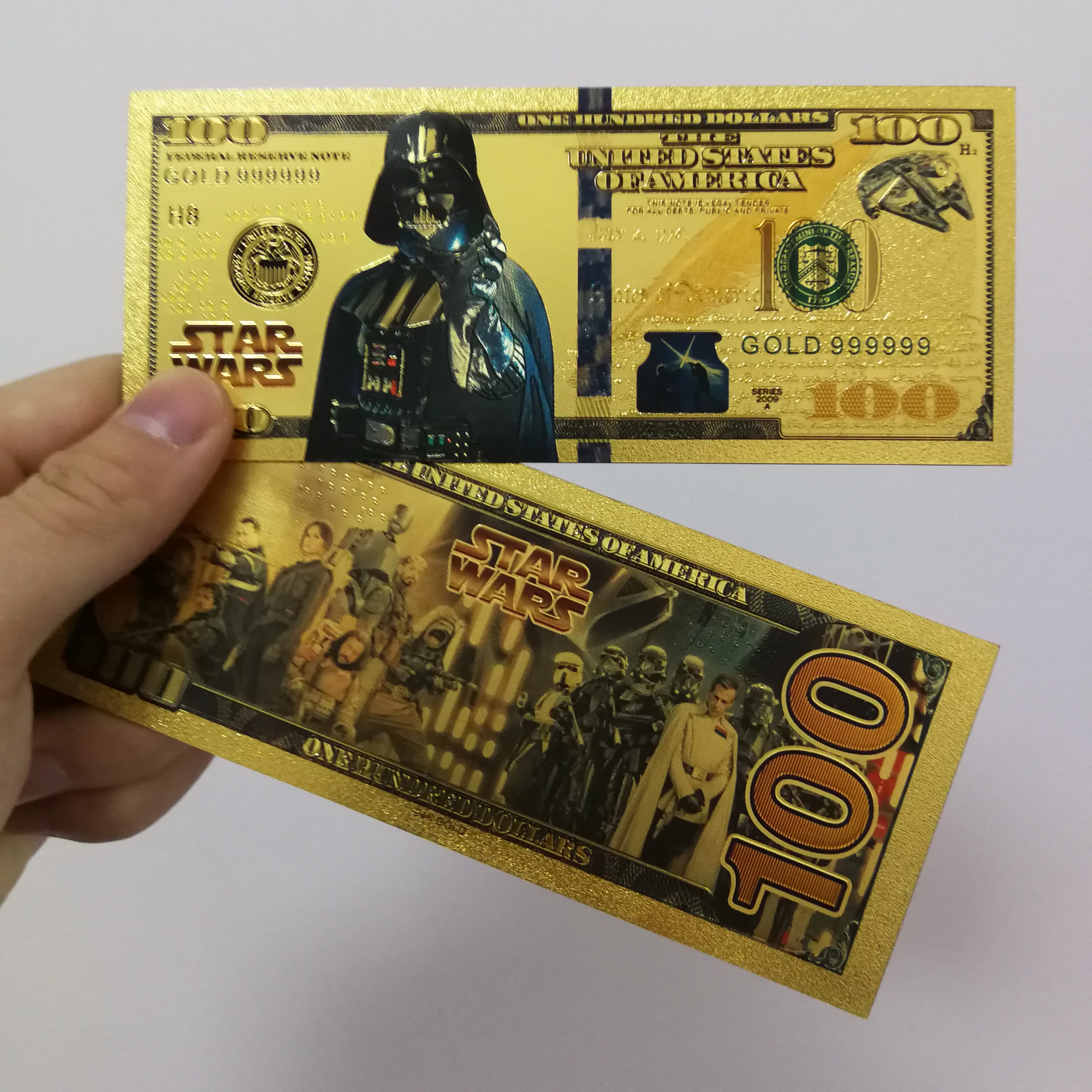 Disney Star Wars Mandalorian Skywalker Yoda Manga Figuren Gold Gedenkbanknote Goldmünzen Sammlung Geschenke