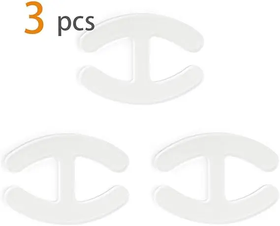 

3PC White H Shape Bra Strap Anti-Slip Buckles Shoulder Strap Clips for Women