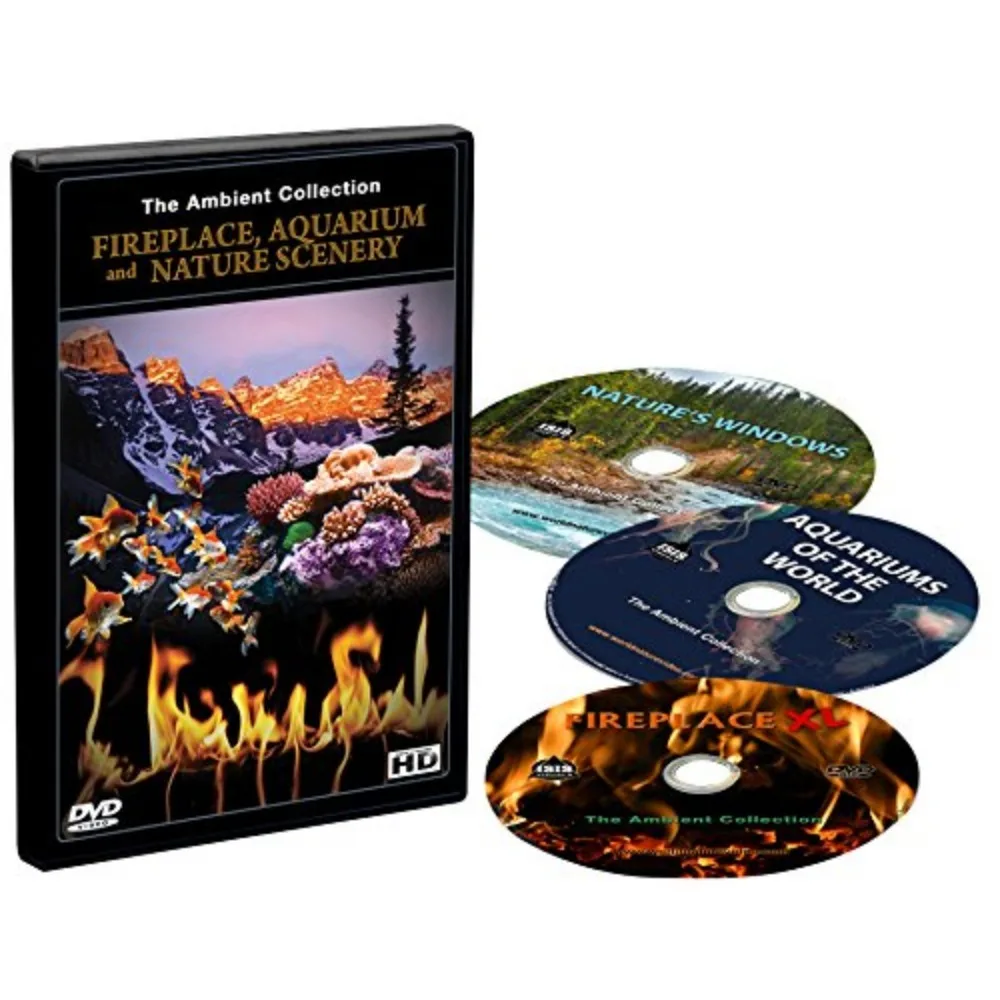 

Коллекция DVD-дисков: Расслабляющие виды на камины, аквариумы и природные пейзажи