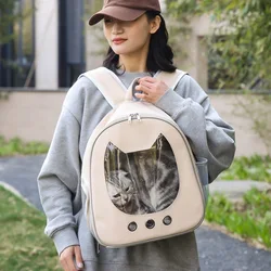 Portable Transparent Pet Backpack Foldable Outdoor Carrying Cats Bag Breathable Travel Bags for Kittens/Dogs Going Out Pets Bag