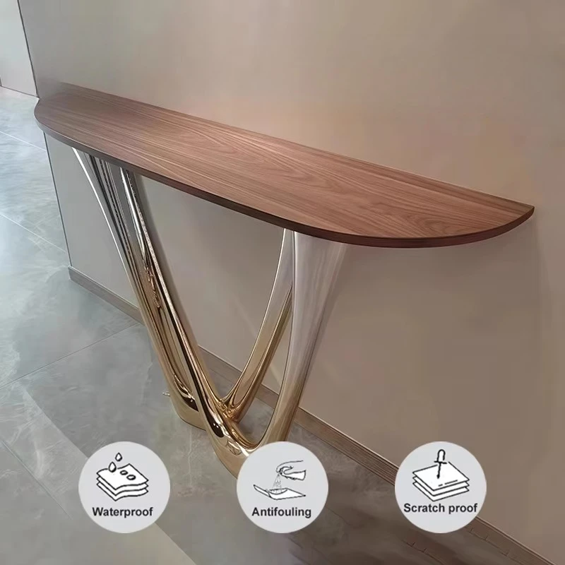 xk-Designer Art Gradient Colour Entryway Cabinet Light Luxury Hotel Corridor Aisle Shaped Leaning Wall Decoration Table KZY-Z25）