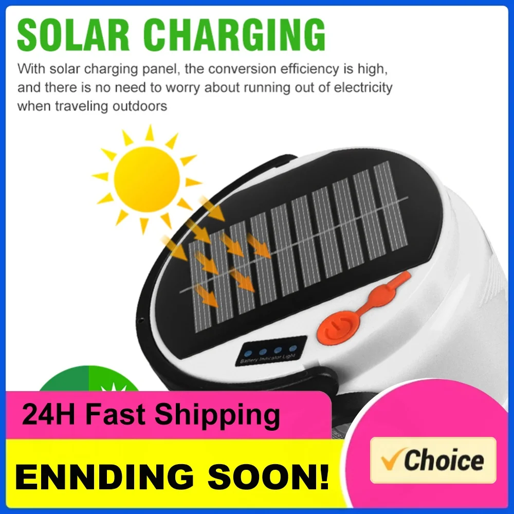 LED Solar Decorative Hanging Lights Power Display Hanging Garden Decoration Lamp Dimmable USB Rechargeable for Outdoor Equipment
