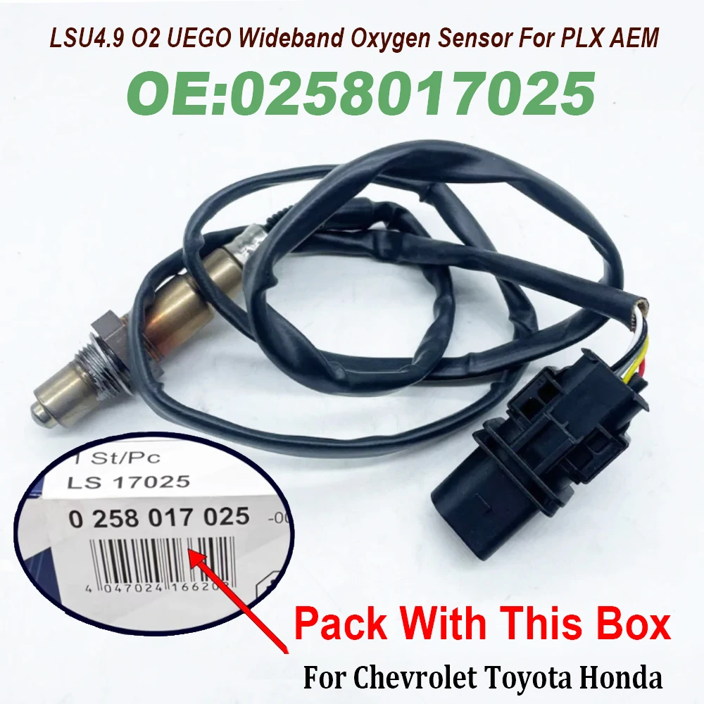 

0258017025 WideBand Oxygen Lambda Sensor LSU4.9 258017025 for PLX UEGO AEM 30-2004 30-0300 30-4110 High Quality