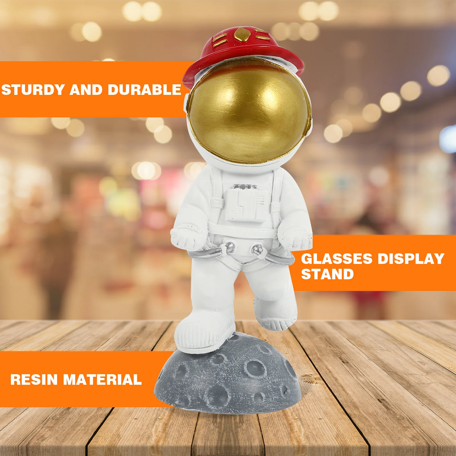 

1pc Astronaut Shaped Glasses Stand Resin Craft Storage Rack Desktop Decoration Eyeglasses Holder Display Stand For Home Office