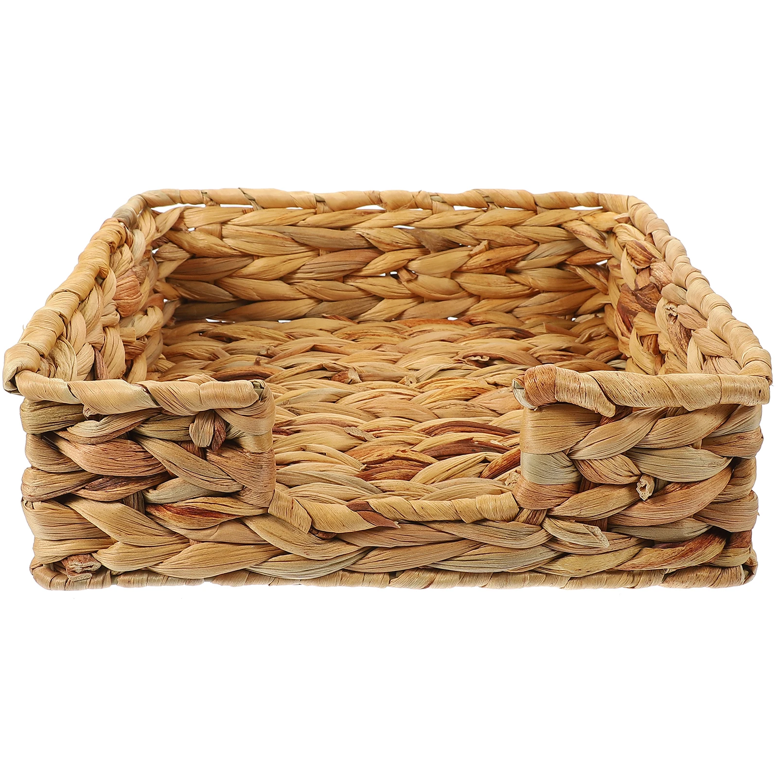 

Basket Woven Baskets for Shelves Decorative Straw Bins Rattan Tray Organizer Multi Functional Straw for Storage