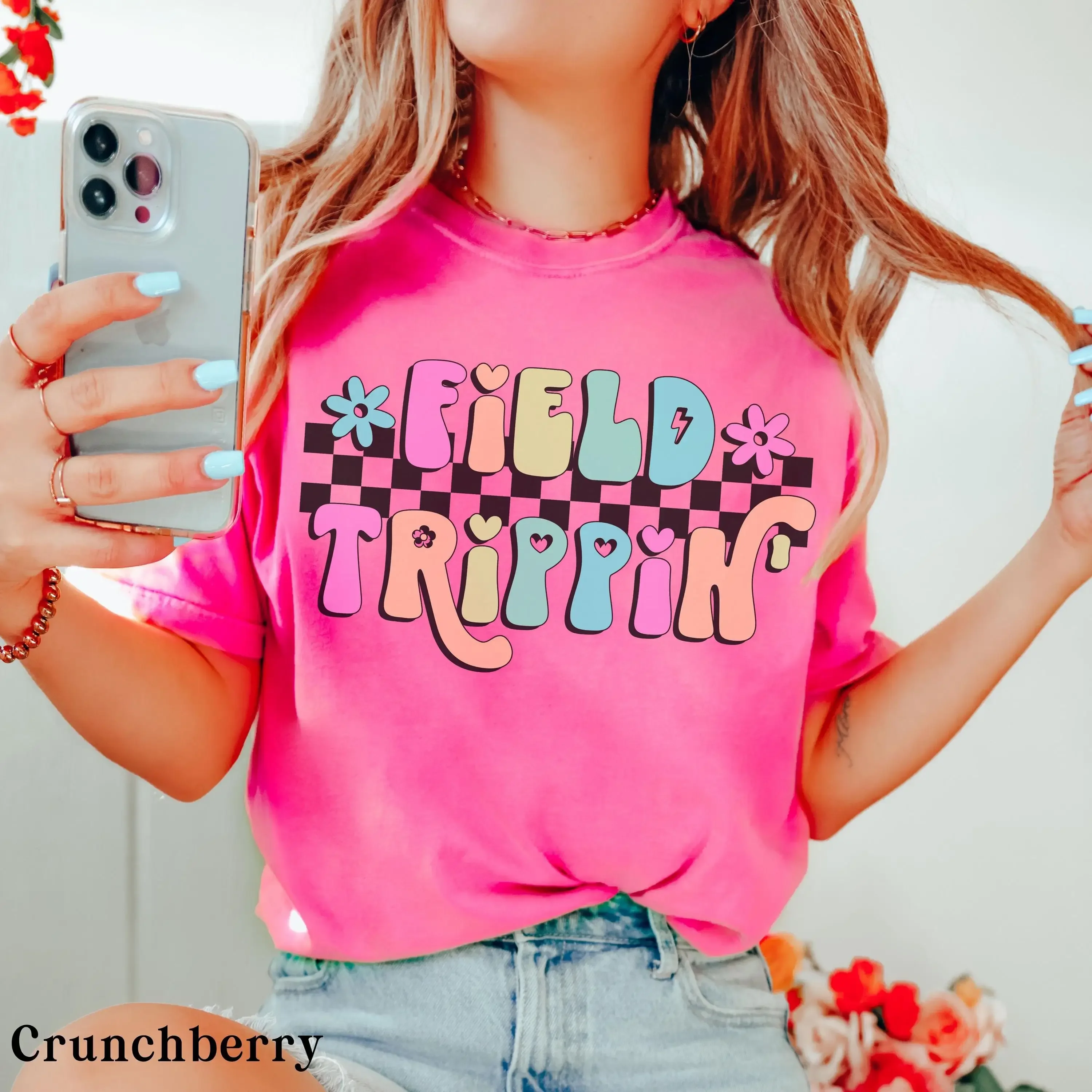 Field Trip Teacher T Shirt  Retro Day For Shirts