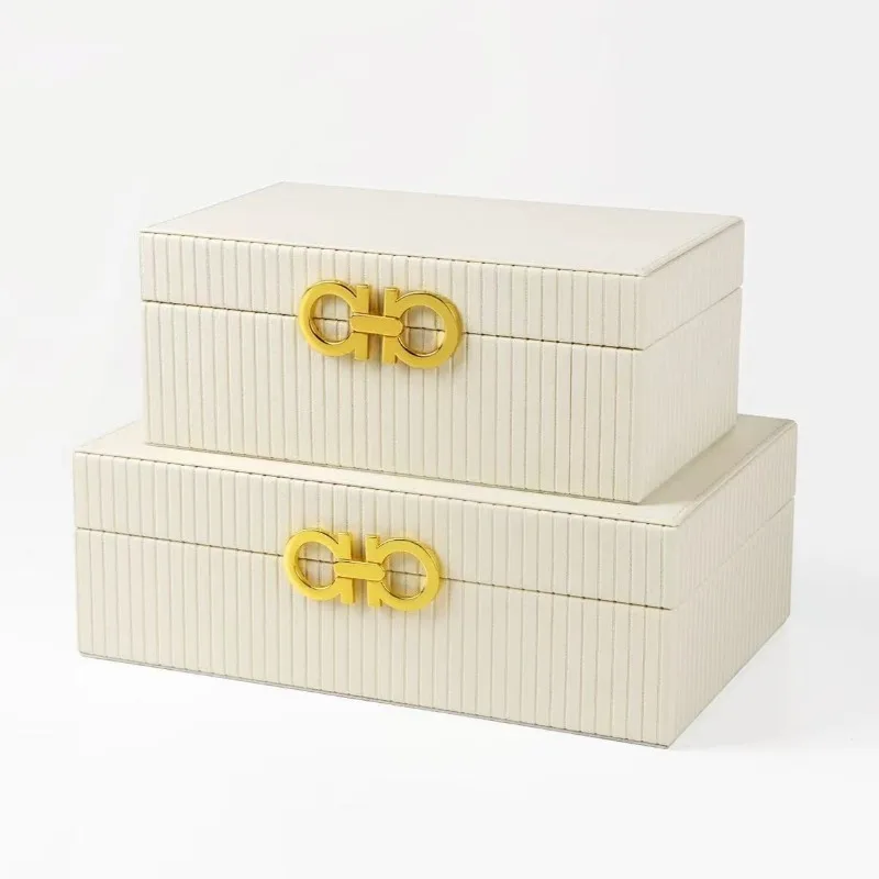 

Роскошная минималистичная кожаная шкатулка для украшений, органайзер для серег, настольный футляр для хранения браслетов и ожерелий, подарочная коробка на праздники