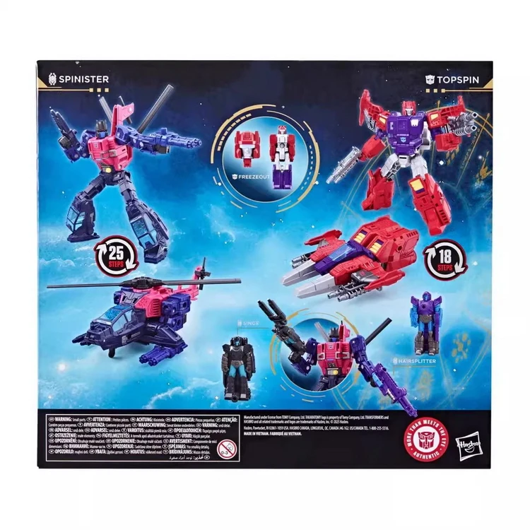 Transformers Age of the Primes Wreck n Doom Collection Topspin VS Spinister 5.5-inch Converting Action Figure 2-Pack Robot Toys