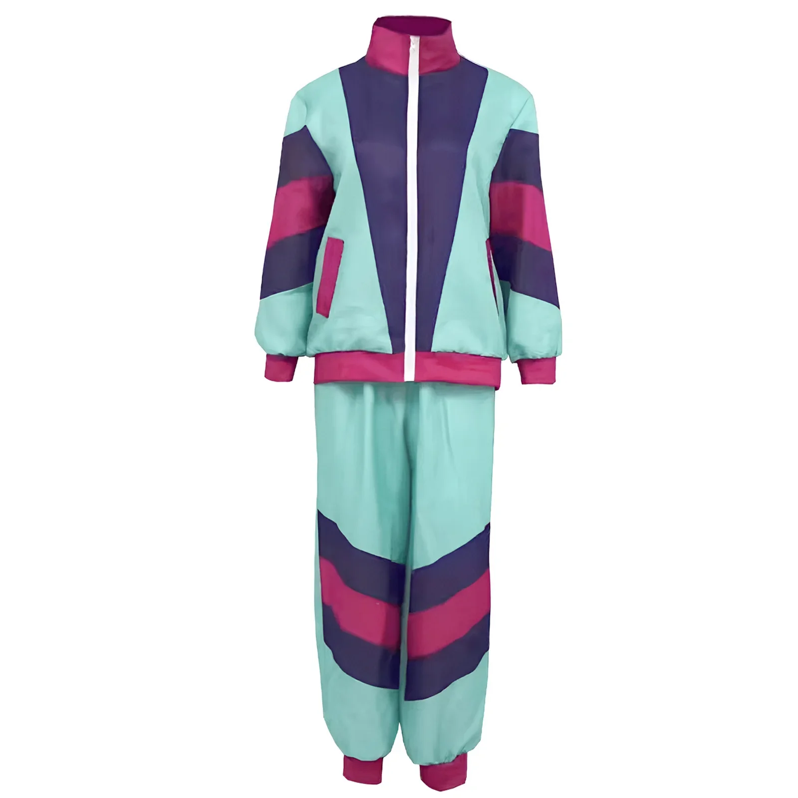 مجموعة ملابس رياضية ريترو للهالوين 70/80's ديسكو ستيج حفلة مكونة من قطعتين