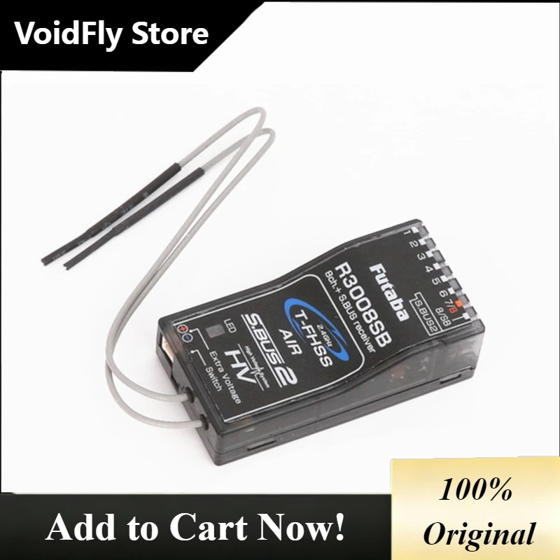 VoidFly FUTABA R3008SB 2.4G 8CH HV digital T-FHSS Receiver for S.Bus S.Bus2 Futaba 18SZ 18MZ 14SG 10J 6K remote control