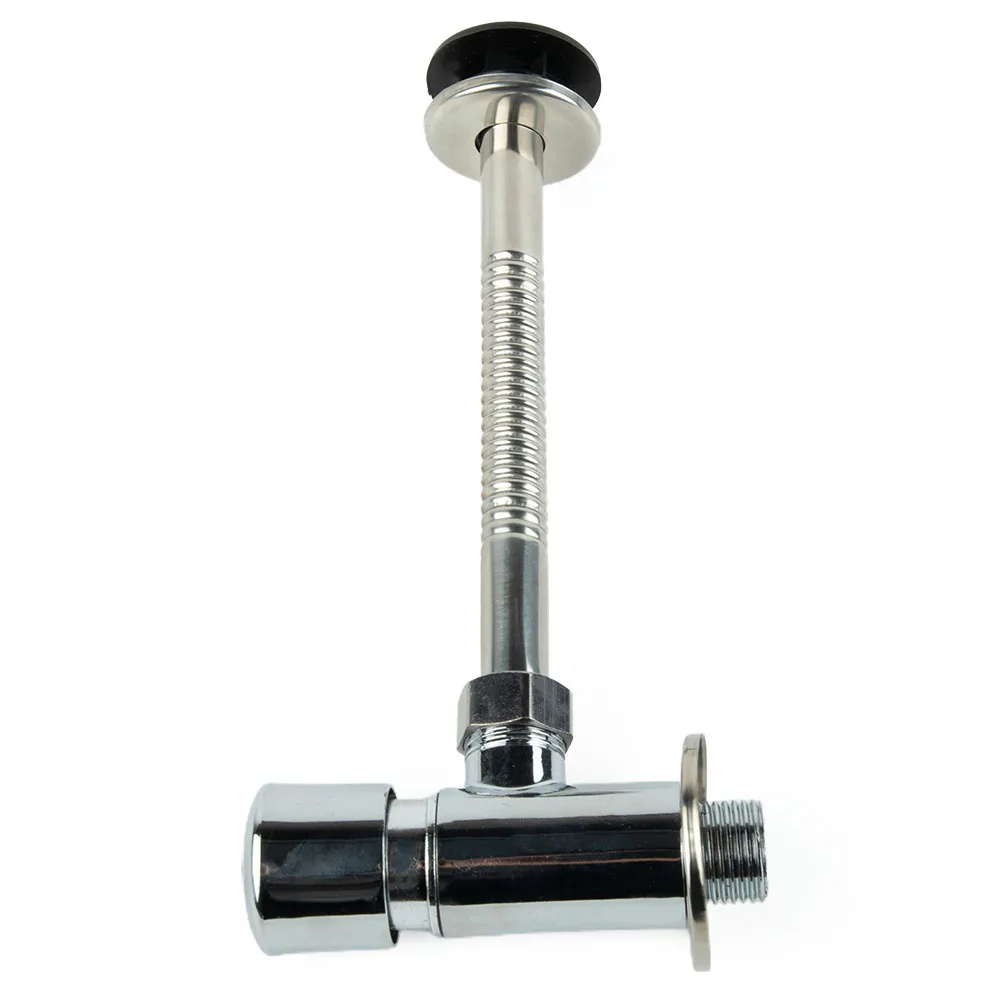 Hotel Office Flush Valve Manual Flush Valve DN15 / 20mm Silver With Accessories Flush Valve DN15 Urinal Flush Valve 1 Pcs