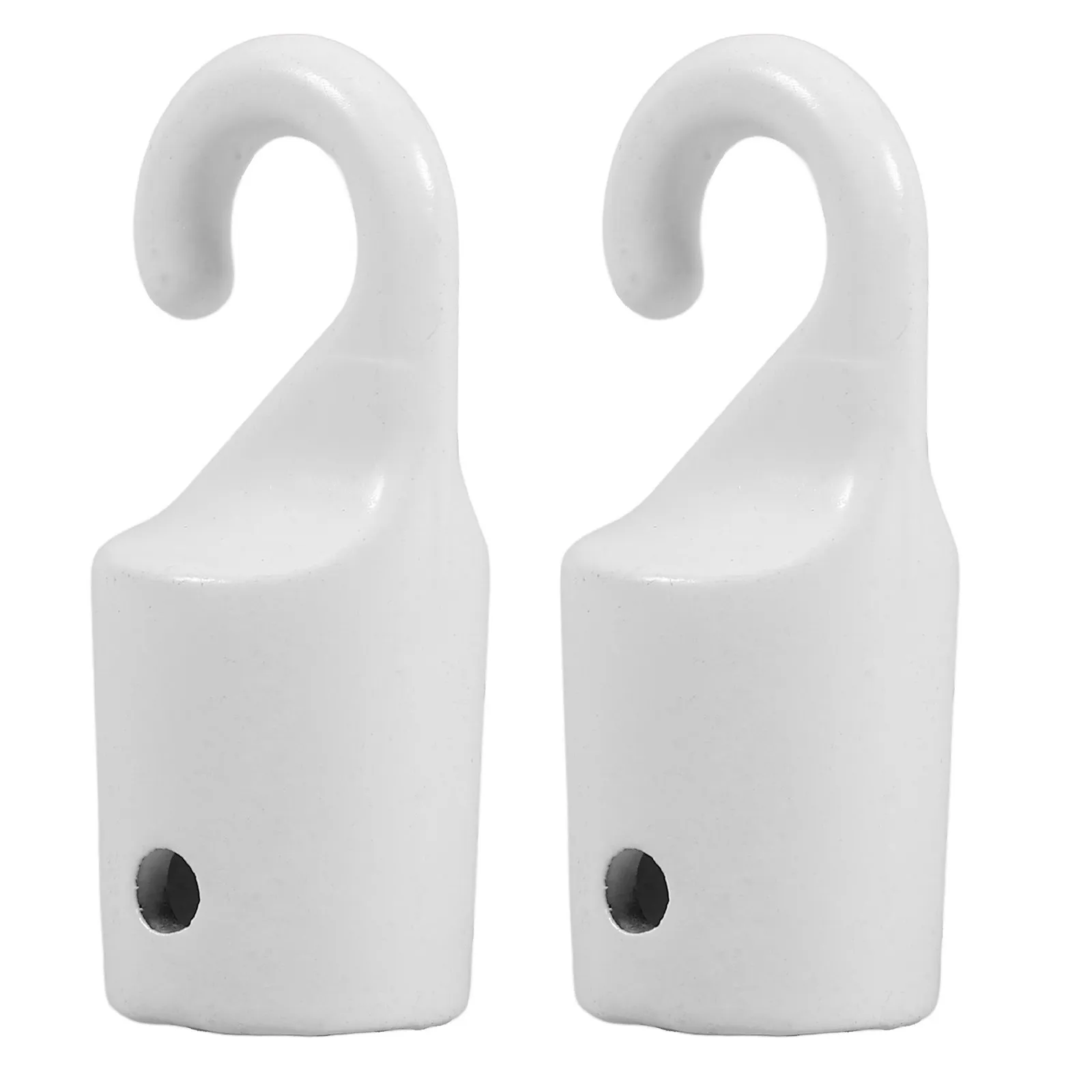 2 Pcs Curtain Rod Hooks Wand Blind Hanger Parts Replacement Adjustable Accessory Accessories White