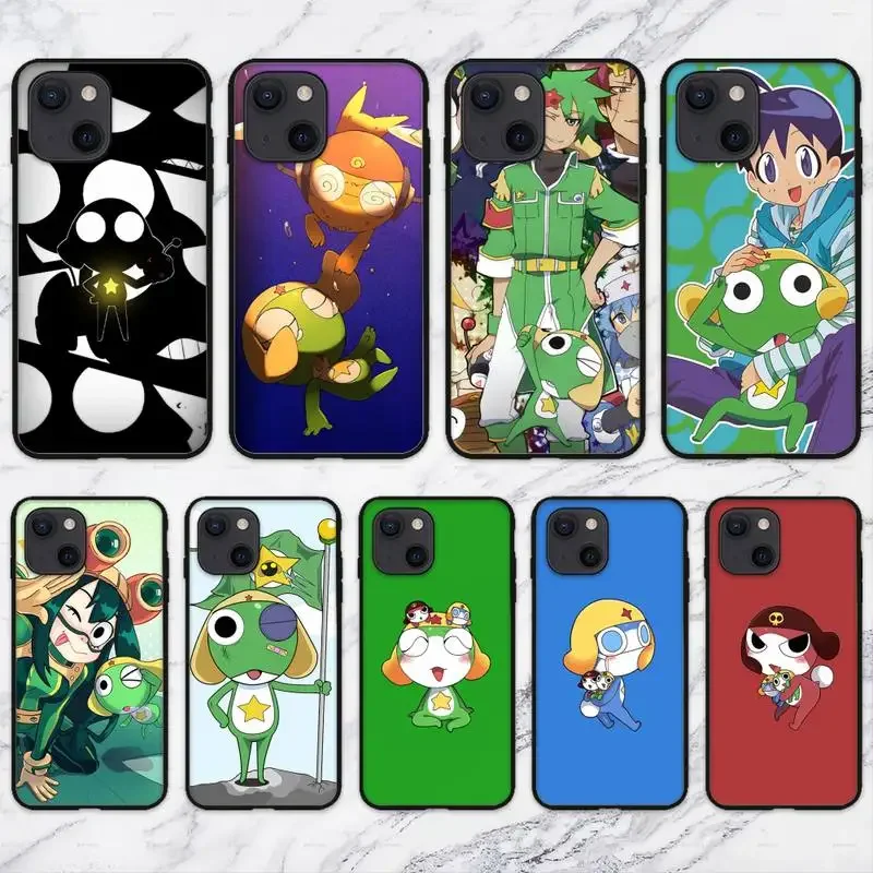 Funny Cartoon Keroro Gunsou Frog Phone Case For iPhone 11 12 Mini 13 Pro XS Max X 8 7 6s Plus 5 SE XR Shell