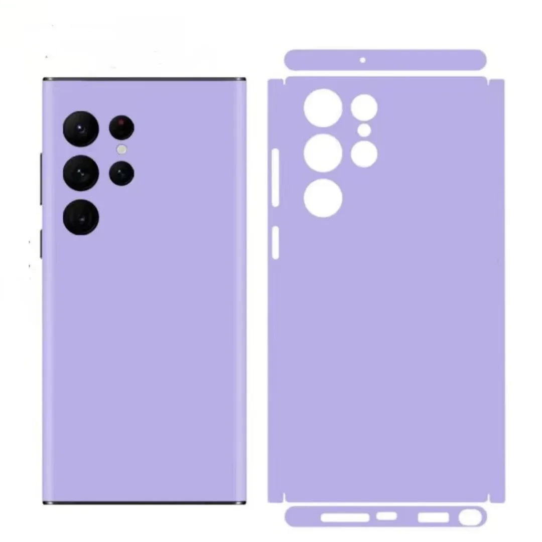 Simpele Macaron Kleur Decal Skin voor Samsung S26 S24 S23 S22 Ultra S255G Achterkant Schermbeschermer Film Cover Wrap Modificatie Sticker