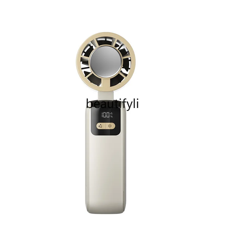 

Semiconductor cooling ice compress handheld portable digital display, charging small fan