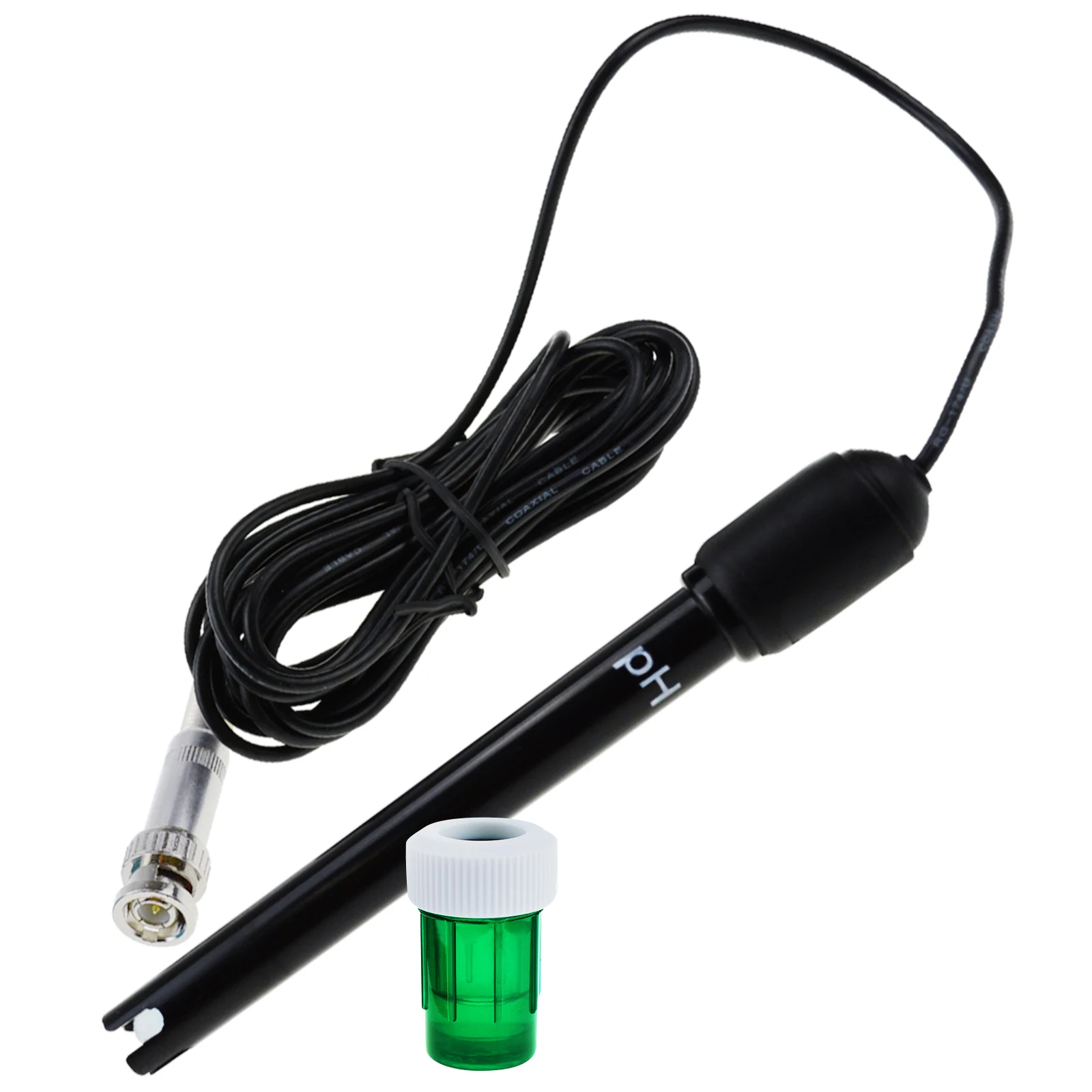 PH Electrode Sensor Probe 300cm Cable Water Analyzer PH Meter PH Probe For Aquarium Hydroponics BNC Connector Sonde Ph Piscine