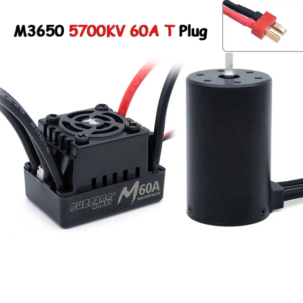 SURPASS HOBBY M540 M3650 M3660 Combo Waterproof Brushless Motor 3500/4200KV W/M45A/60A ESC for 1/10 1/12 RC Car Traxxas Off-Road image 3