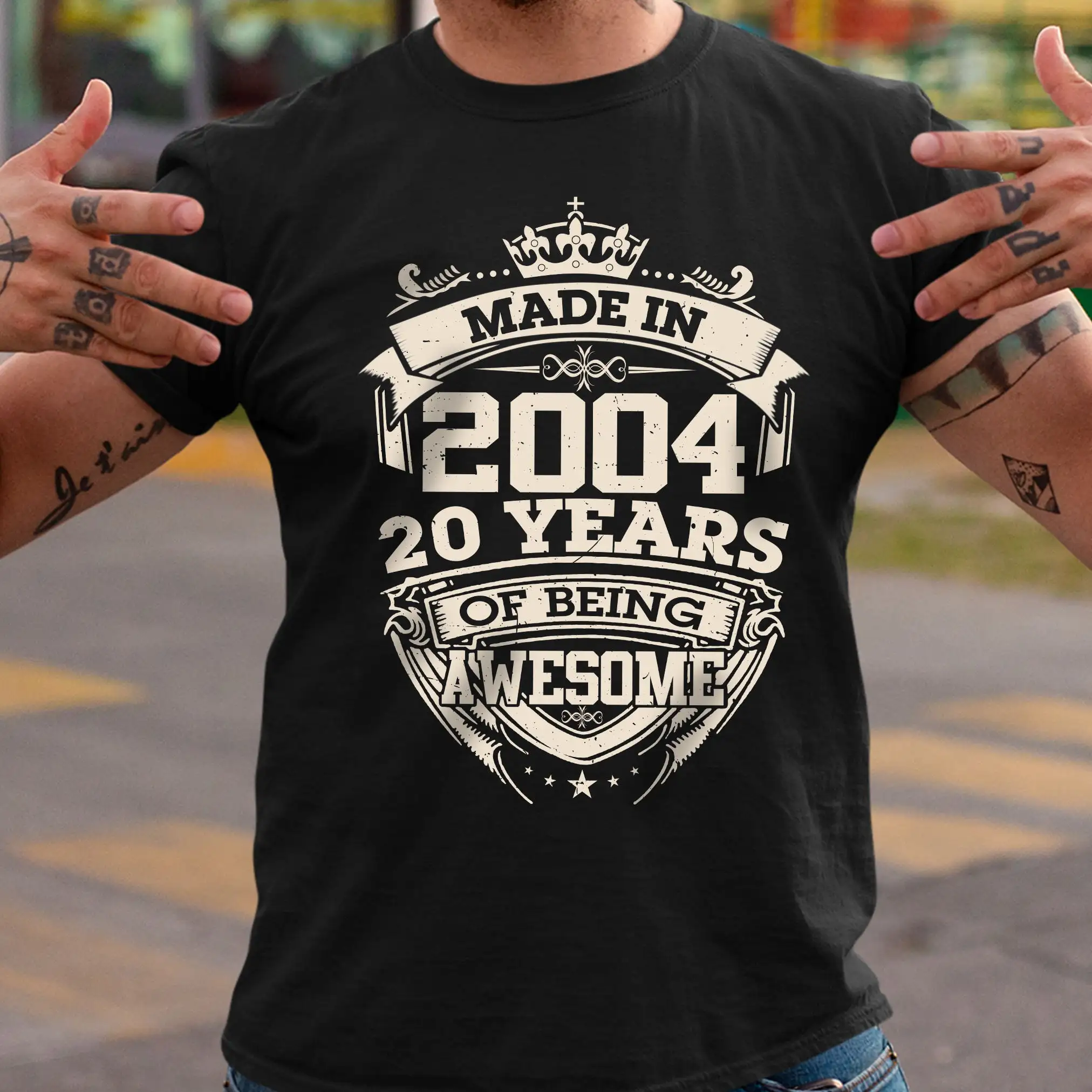 Vintage Made In 2004 Limited Edition 20 Years Of Being Awesome Birthday Men T Shirt Born Old 20th Party