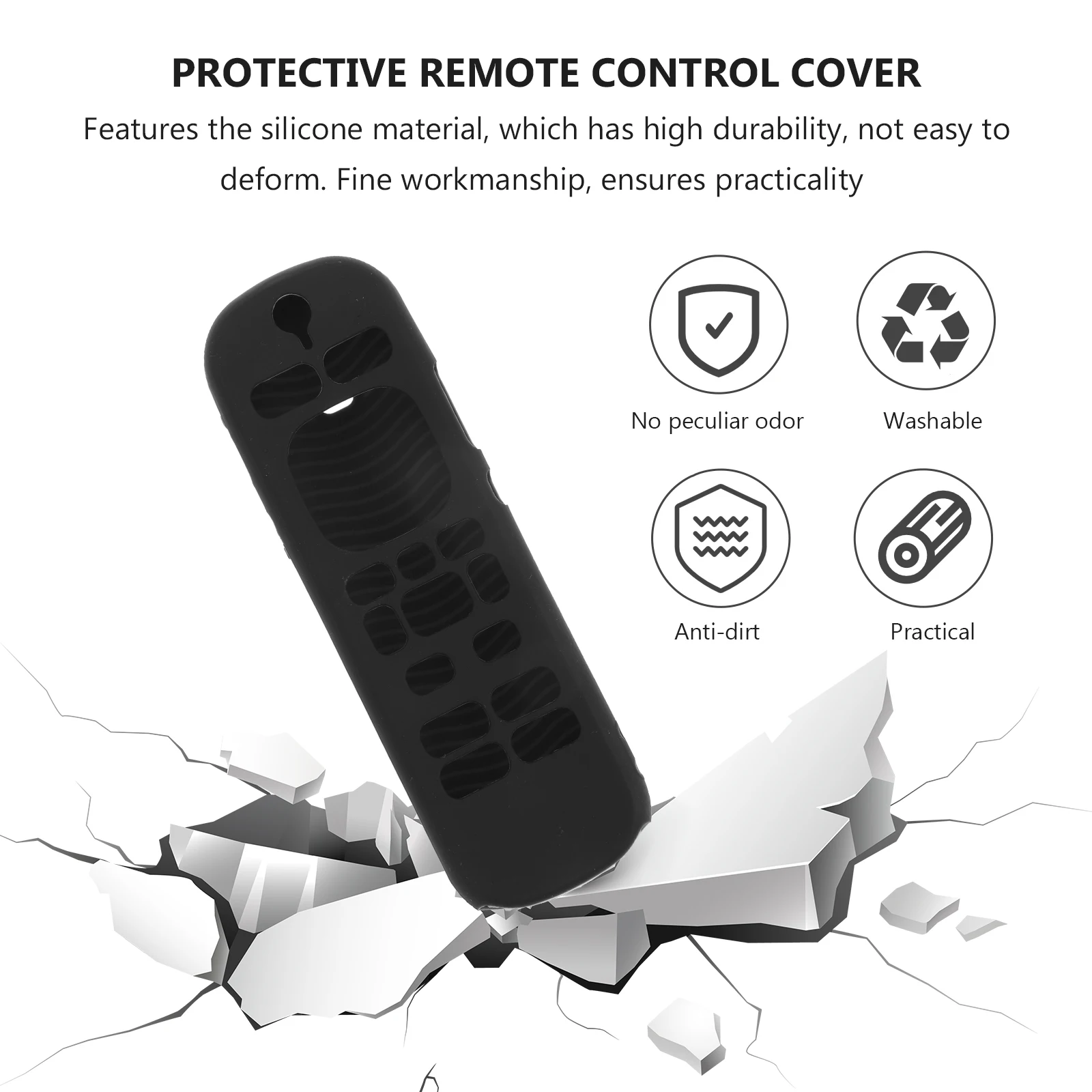 

Shockproof Silicone Cover For Voice Remote Color Full Access Slim Stretchable Protector Controller