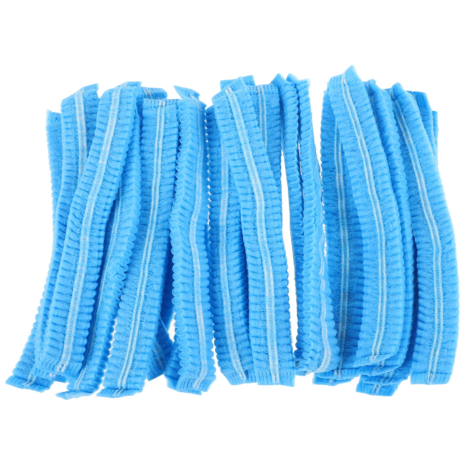 

100pcs Disposable Mesh Cap Nonwoven Hair Net For Kitchen Food Service Use Adjustable Secure Fit Professional Cooking Hat